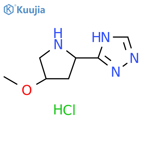 3-(4-methoxypyrrolidin-2-yl)-4H-1,2,4-triazole hydrochloride structure