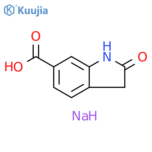 sodium 2-oxo-2,3-dihydro-1H-indole-6-carboxylate structure