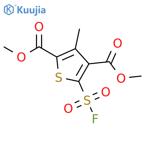 2,4-dimethyl 5-(fluorosulfonyl)-3-methylthiophene-2,4-dicarboxylate structure