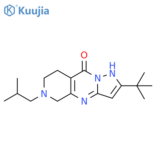 5-tert-butyl-12-(2-methylpropyl)-2,6,7,12-tetraazatricyclo7.4.0.0,3,7trideca-1(9),2,4-trien-8-one structure