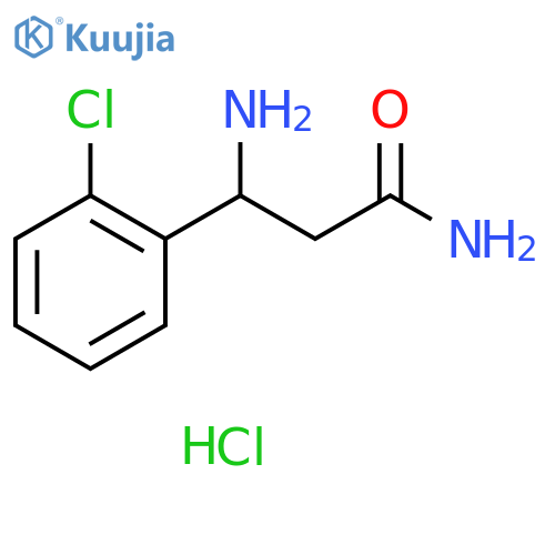 3-amino-3-(2-chlorophenyl)propanamide hydrochloride structure