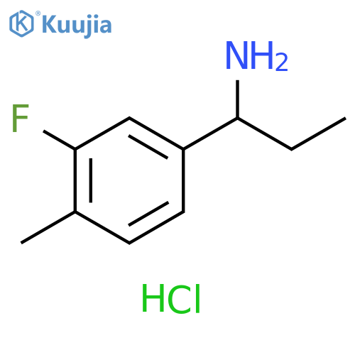 1-(3-Fluoro-4-methylphenyl)-propylamine hydrochloride structure