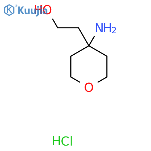 2-(4-Aminooxan-4-yl)ethan-1-ol hydrochloride structure