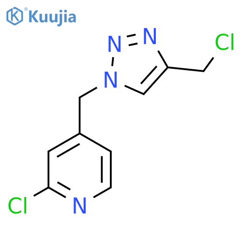 2-chloro-4-((4-(chloromethyl)-1H-1,2,3-triazol-1-yl)methyl)pyridine structure