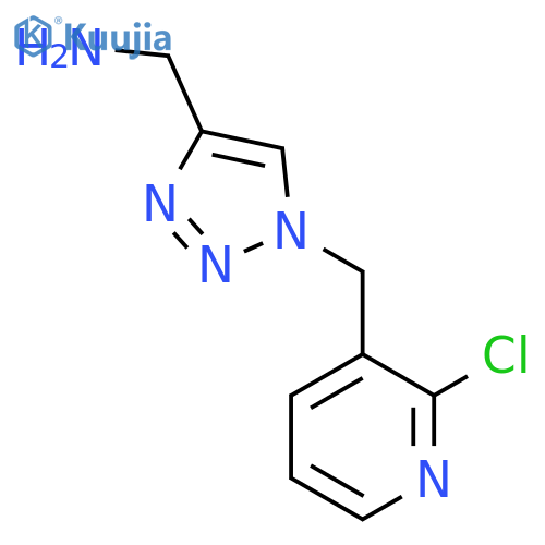 (1-((2-chloropyridin-3-yl)methyl)-1H-1,2,3-triazol-4-yl)methanamine structure
