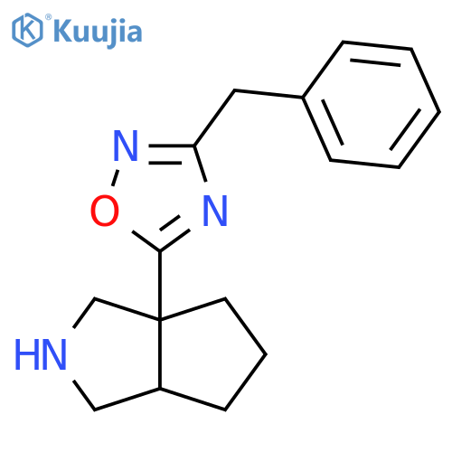 3-benzyl-5-{octahydrocyclopentacpyrrol-3a-yl}-1,2,4-oxadiazole structure