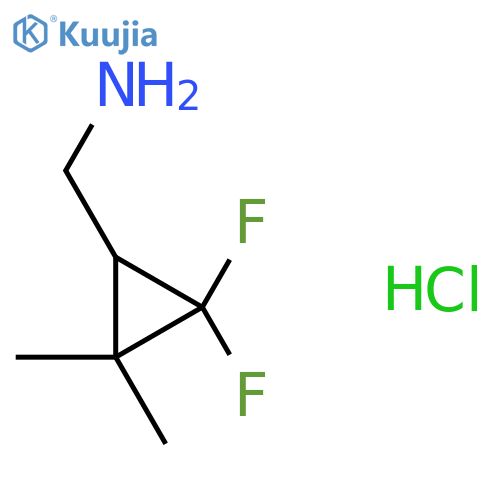 (2,2-difluoro-3,3-dimethyl-cyclopropyl)methanamine;hydrochloride structure