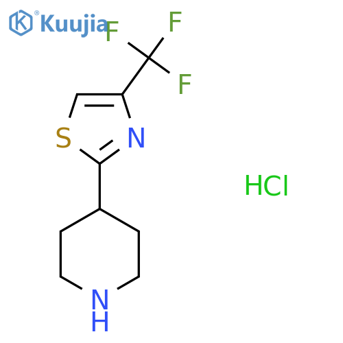 4-4-(trifluoromethyl)-1,3-thiazol-2-ylpiperidine hydrochloride structure