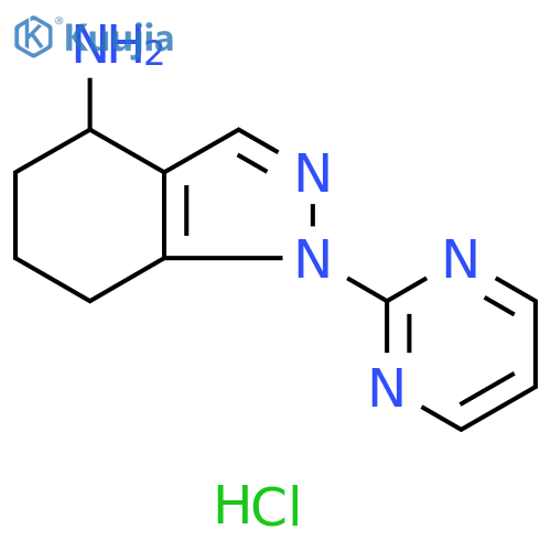 1-(pyrimidin-2-yl)-4,5,6,7-tetrahydro-1H-indazol-4-amine hydrochloride structure
