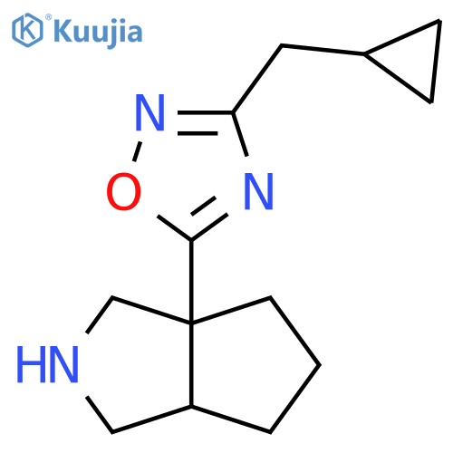 3-(cyclopropylmethyl)-5-{octahydrocyclopentacpyrrol-3a-yl}-1,2,4-oxadiazole structure