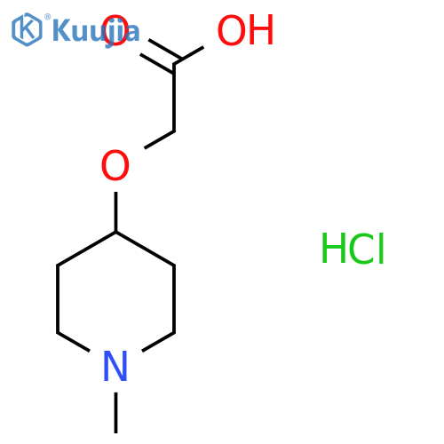 2-(1-methylpiperidin-4-yl)oxyacetic acid hydrochloride structure