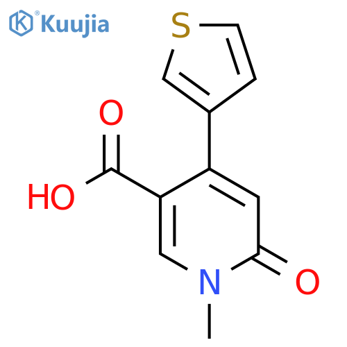 1-Methyl-6-oxo-4-(thiophen-3-yl)-1,6-dihydropyridine-3-carboxylic acid structure