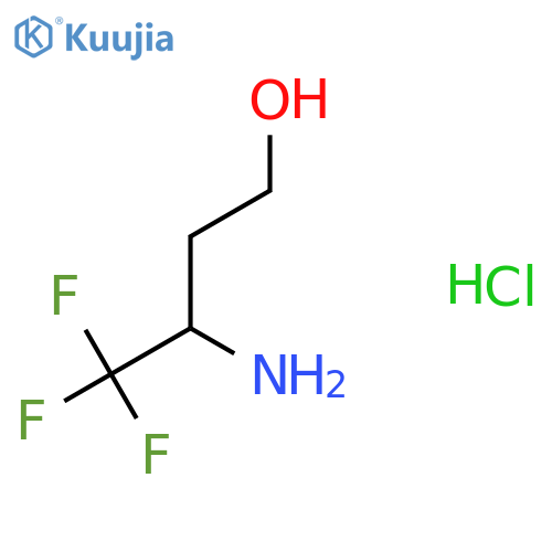 3-Amino-4,4,4-trifluorobutan-1-ol hydrochloride structure