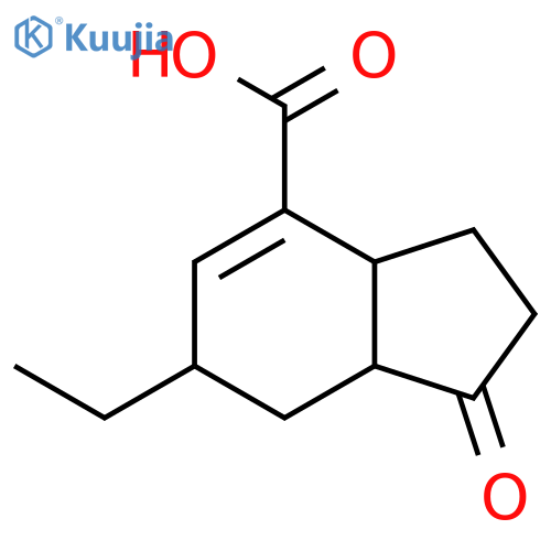 1H-Indene-4-carboxylic acid, 6-ethyl-2,3,3a,6,7,7a-hexahydro-1-oxo- structure