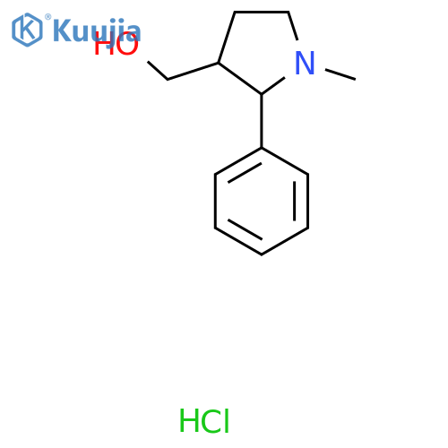 (1-Methyl-2-phenylpyrrolidin-3-yl)methanol hydrochloride structure