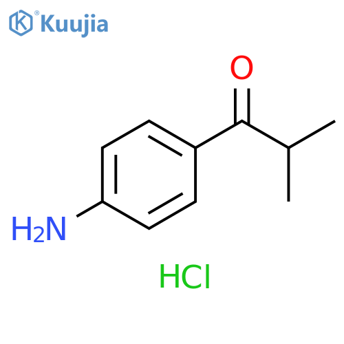 1-(4-aminophenyl)-2-methylpropan-1-one hydrochloride structure