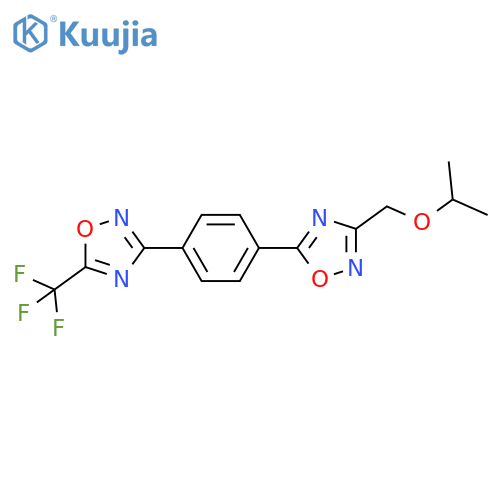 3-[(Propan-2-yloxy)methyl]-5-{4-[5-(trifluoromethyl)-1,2,4-oxadiazol-3-yl]phenyl}-1,2,4-oxadiazole structure
