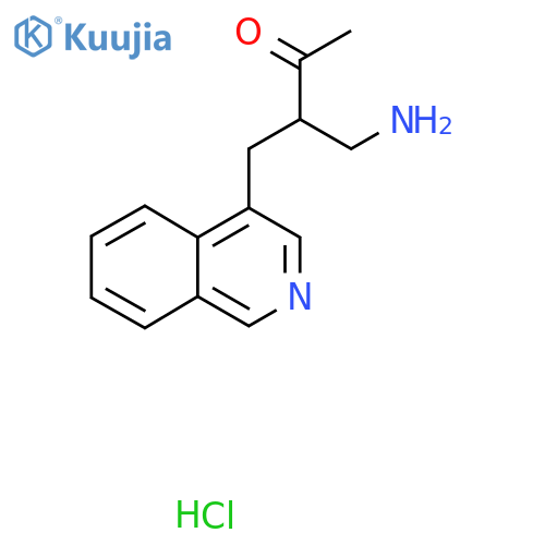 4-amino-3-(isoquinolin-4-yl)methylbutan-2-one hydrochloride structure