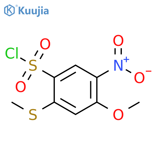4-methoxy-2-(methylsulfanyl)-5-nitrobenzene-1-sulfonyl chloride structure