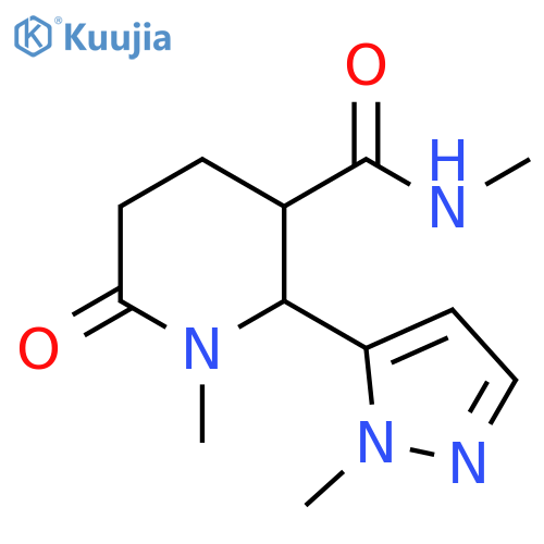 N,1-dimethyl-2-(1-methyl-1H-pyrazol-5-yl)-6-oxopiperidine-3-carboxamide structure