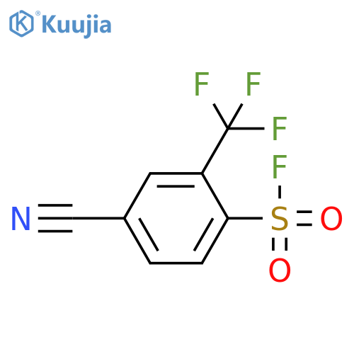 4-cyano-2-(trifluoromethyl)benzene-1-sulfonyl fluoride structure