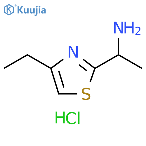 1-(4-ethyl-1,3-thiazol-2-yl)ethan-1-amine hydrochloride structure