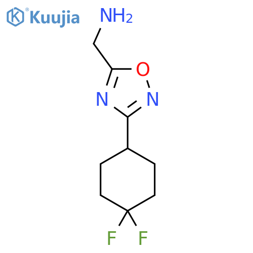 (3-(4,4-Difluorocyclohexyl)-1,2,4-oxadiazol-5-yl)methanamine structure