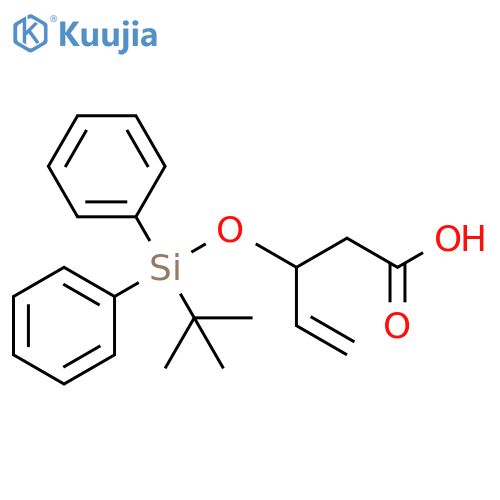 3-(tert-butyldiphenylsilyl)oxypent-4-enoic acid structure