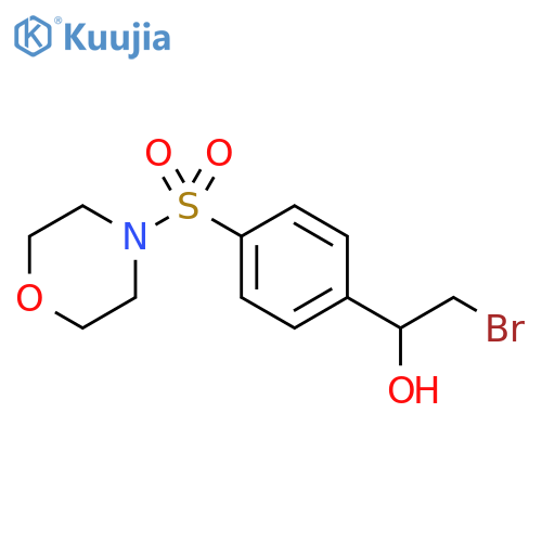 2-bromo-1-4-(morpholine-4-sulfonyl)phenylethan-1-ol structure