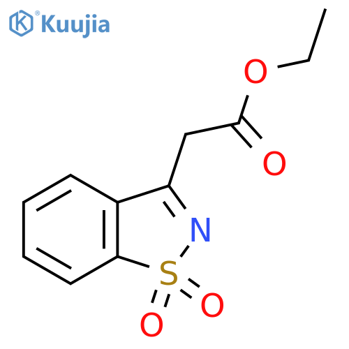 Ethyl 2-(1,1-dioxo-1lambda6,2-benzothiazol-3-yl)acetate structure