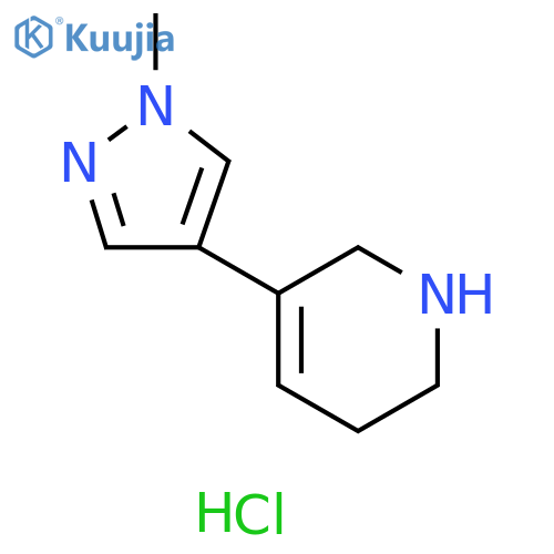 5-(1-methyl-1H-pyrazol-4-yl)-1,2,3,6-tetrahydropyridine dihydrochloride structure