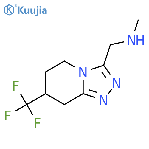 N-Methyl-1-(7-(trifluoromethyl)-5,6,7,8-tetrahydro-[1,2,4]triazolo[4,3-a]pyridin-3-yl)methanamine structure