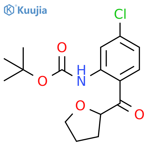 tert-butyl N-5-chloro-2-(oxolane-2-carbonyl)phenylcarbamate structure