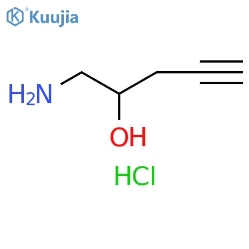 1-Aminopent-4-yn-2-ol hydrochloride structure