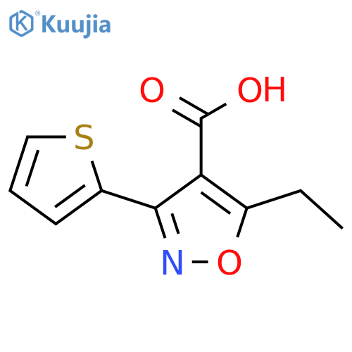 5-Ethyl-3-(thiophen-2-yl)isoxazole-4-carboxylic acid structure
