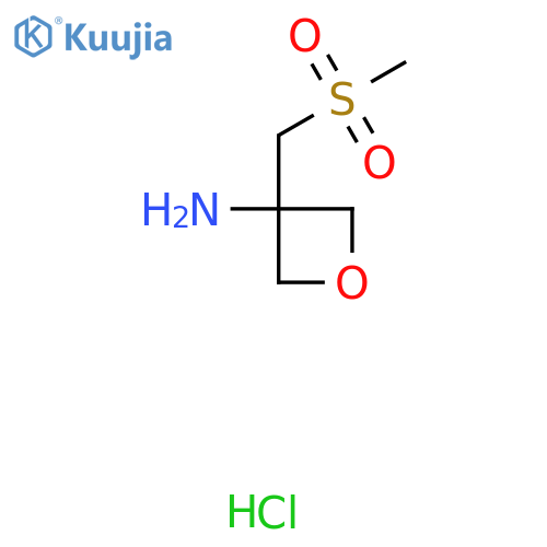 3-(methylsulfonylmethyl)oxetan-3-amine;hydrochloride structure