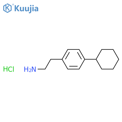 2-(4-Cyclohexylphenyl)ethan-1-amine hydrochloride structure