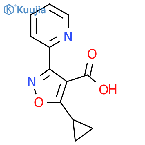 5-Cyclopropyl-3-(pyridin-2-yl)isoxazole-4-carboxylic acid structure