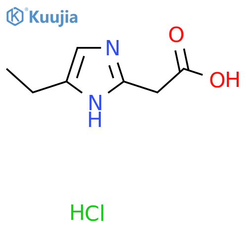 2-(5-ethyl-1H-imidazol-2-yl)acetic acid hydrochloride structure