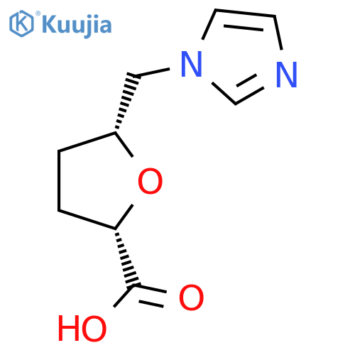 (2R,5S)-5-(1H-imidazol-1-yl)methyloxolane-2-carboxylic acid structure