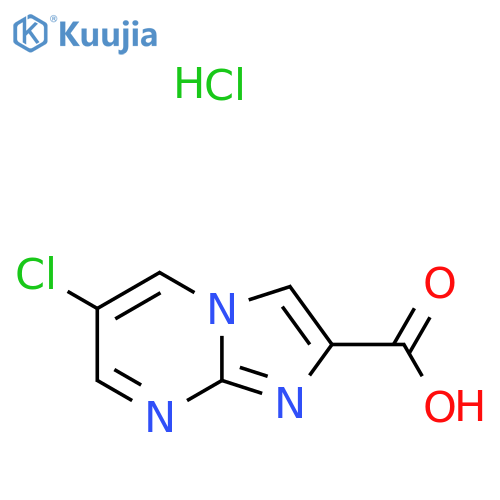 6-chloroimidazo1,2-apyrimidine-2-carboxylic acid hydrochloride structure