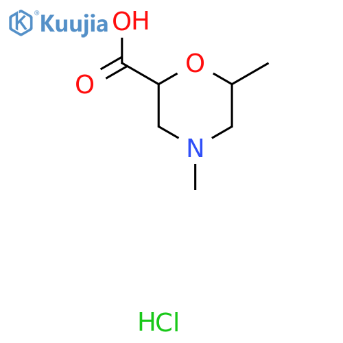 4,6-Dimethylmorpholine-2-carboxylic acid hydrochloride structure