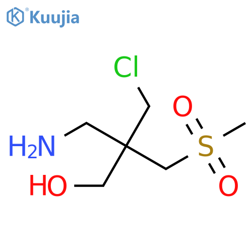 3-amino-2-(chloromethyl)-2-(methanesulfonylmethyl)propan-1-ol structure