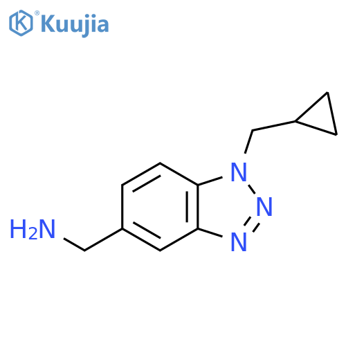 (1-(cyclopropylmethyl)-1H-benzo[d][1,2,3]triazol-5-yl)methanamine structure