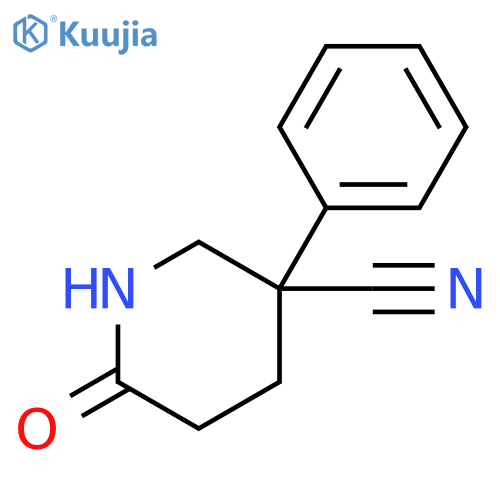 6-oxo-3-phenylpiperidine-3-carbonitrile structure