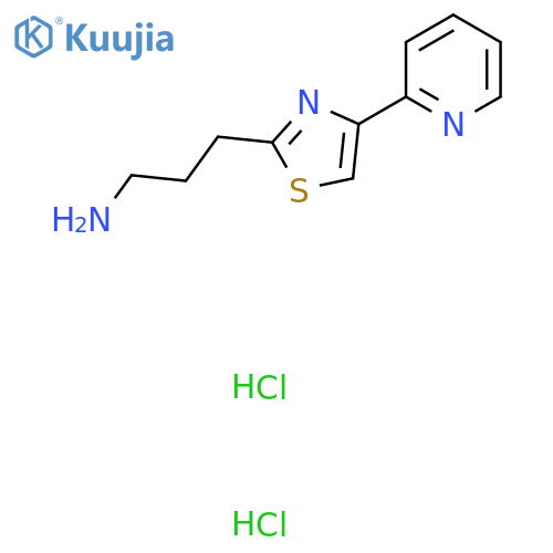 3-4-(pyridin-2-yl)-1,3-thiazol-2-ylpropan-1-amine dihydrochloride structure