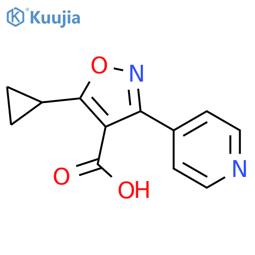 5-Cyclopropyl-3-(pyridin-4-yl)isoxazole-4-carboxylic acid structure