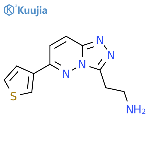 2-[6-(thiophen-3-yl)-[1,2,4]triazolo[4,3-b]pyridazin-3-yl]ethan-1-amine structure