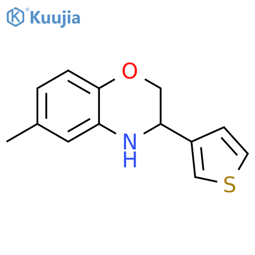 6-methyl-3-(thiophen-3-yl)-3,4-dihydro-2H-benzo[b][1,4]oxazine structure
