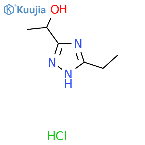 1-(5-ethyl-1H-1,2,4-triazol-3-yl)ethan-1-ol hydrochloride structure